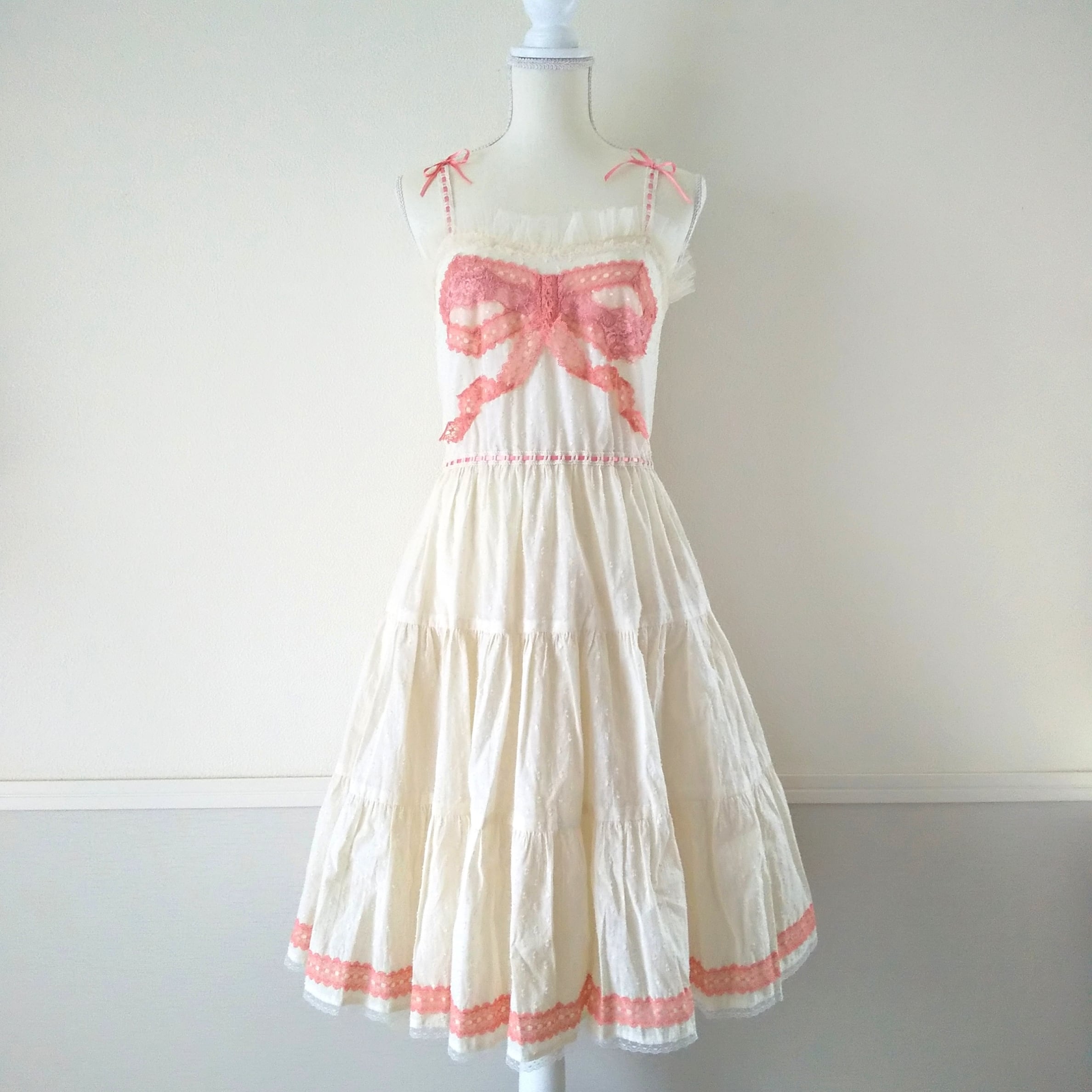 Ribbon slip dress | Lily Sunocoff Official web shop 