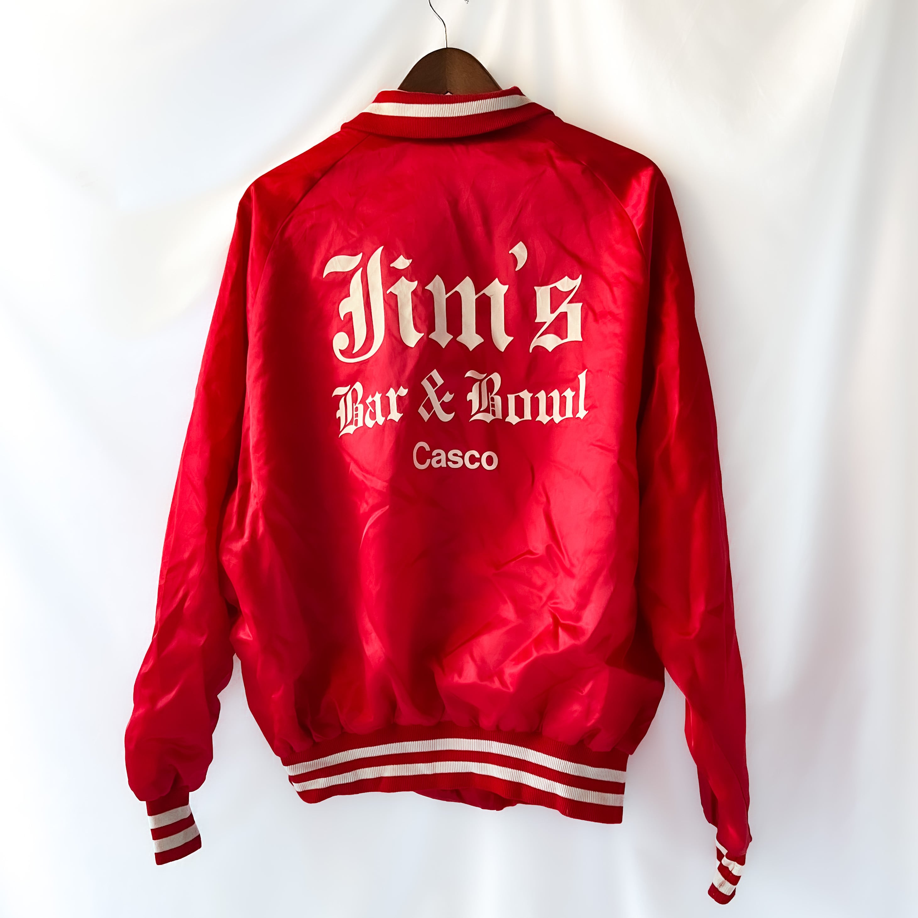 70s 〜 80s “Jim's Bar & Bowl Casco” Don Alleson Athletic body red