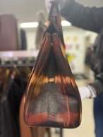 EARTH RECORD  Amami Mud-Dyed Leather Bag