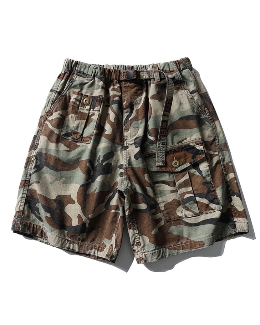 Camouflage Pattern Cargo Pocket Knee-Length Shorts x01161 | XPOSE