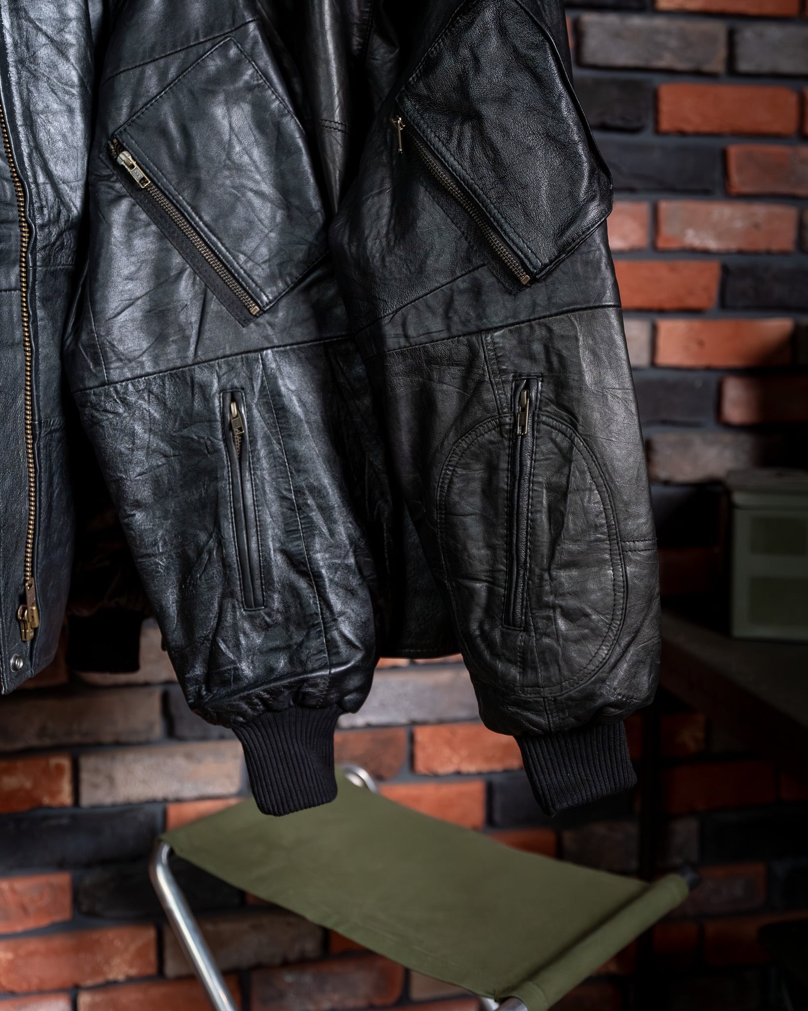 yoused】CANADIAN FLIGHT LEATHER JACKET ユーズド リメイク