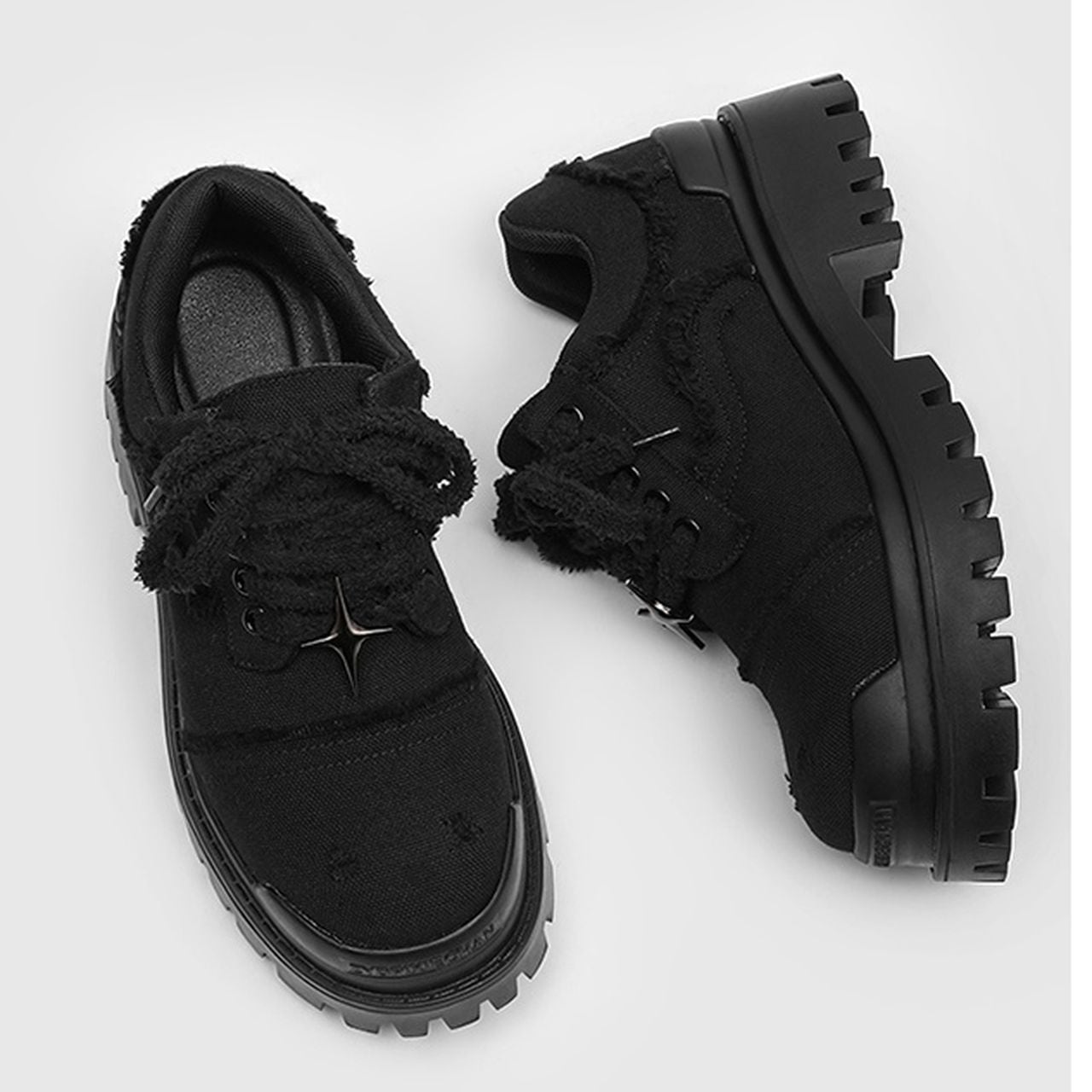 Square star platform derby shoes(MT1342)