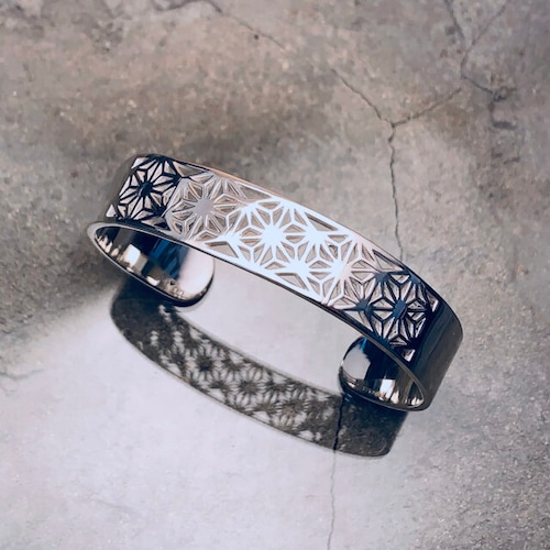 麻の葉 / Asanoha KANAME 金目 腕飾り Bangle Bracelet traditional Japanese design silveraccessory