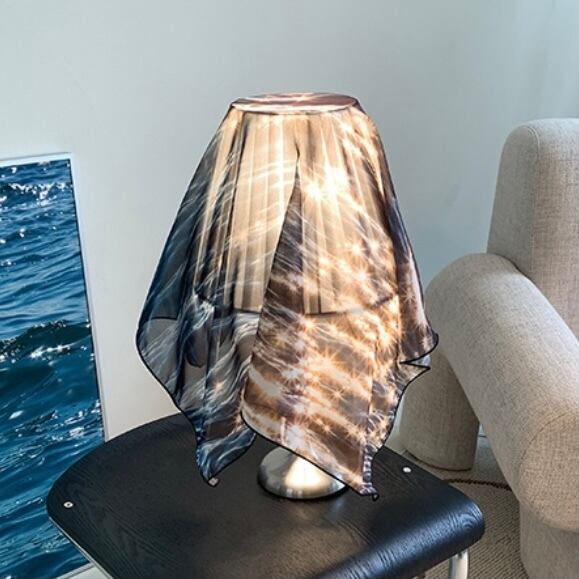 海の波のデザインラグと月夜の海のビニール製マルチクロス 海の波のデザインラグと月夜の海のビニール製マルチクロス