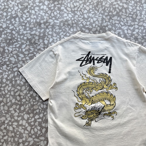 STUSSY / 90′s 初代 Dragon T-shirt sizeS 黒タグ