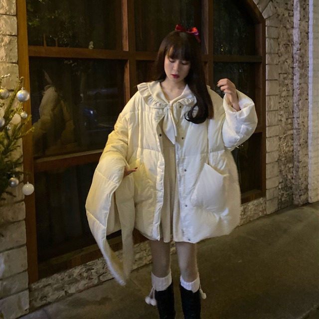 スカーフ ジャケット ウィンタールーズコート コットン 冬物 萌量不足74123928831