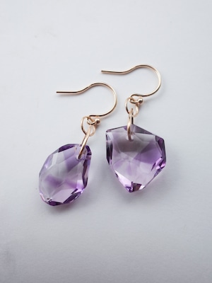 Amethyst Earrings   / cut by CANNA