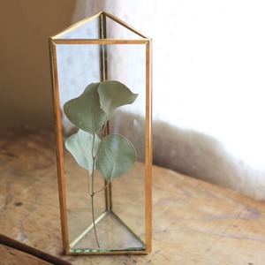 フレームフラワーベース ソリッド L ◆ レトロ アンティーク調 ナチュラル ガラス 花瓶