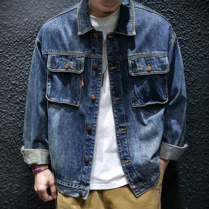 washed work denim jacket A1502
