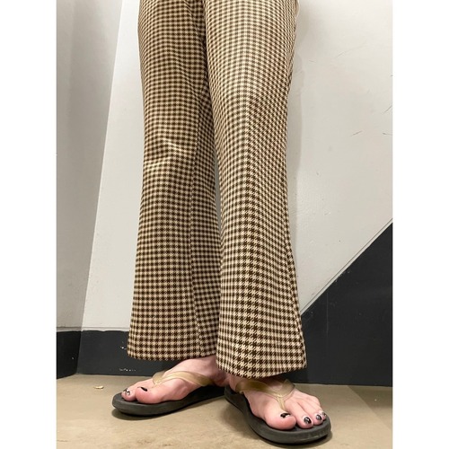 70's TOBIAS TREND "千鳥格子柄" フレアパンツ