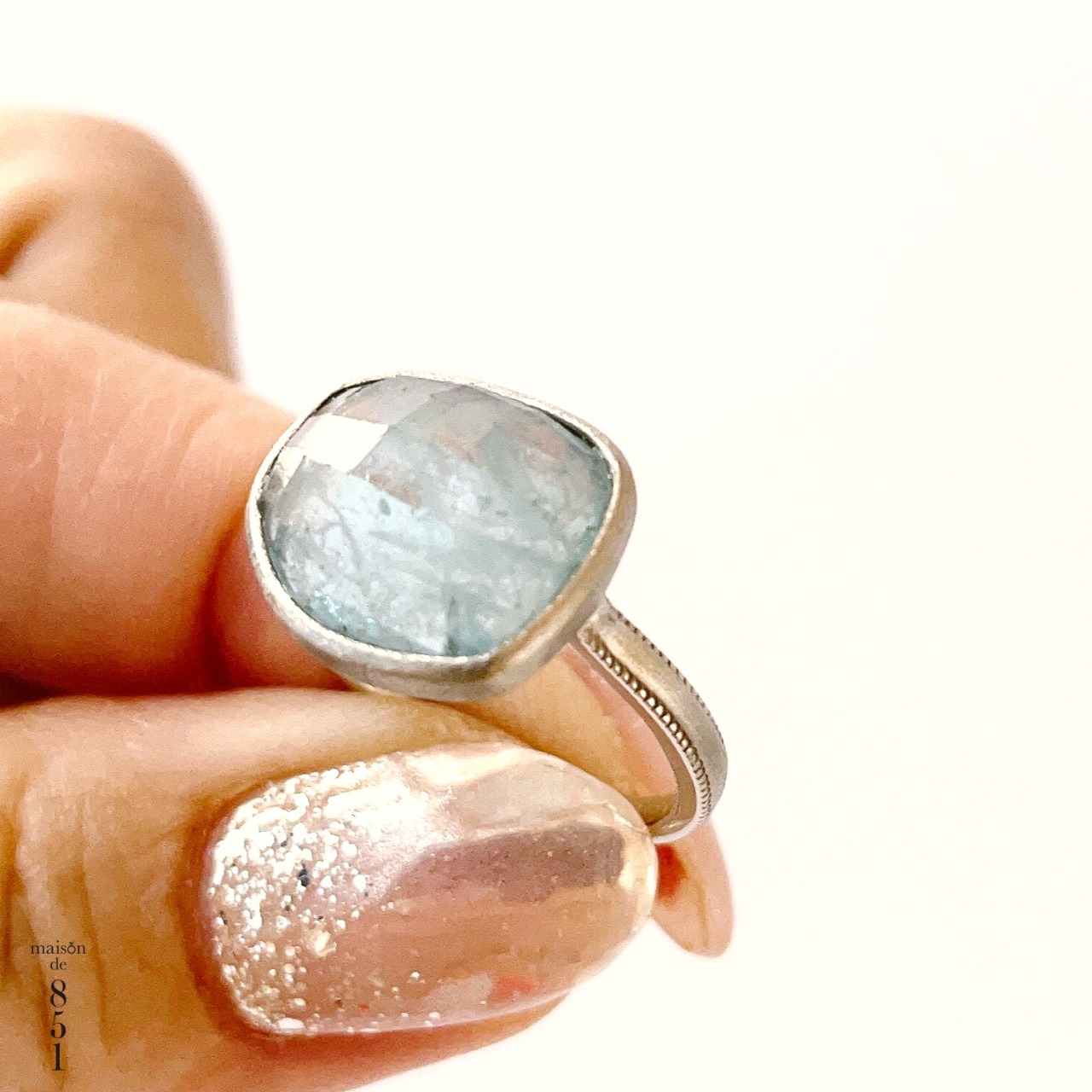 アクアマリンリング #13 | maison de 851 インディビジュアルジュエリー