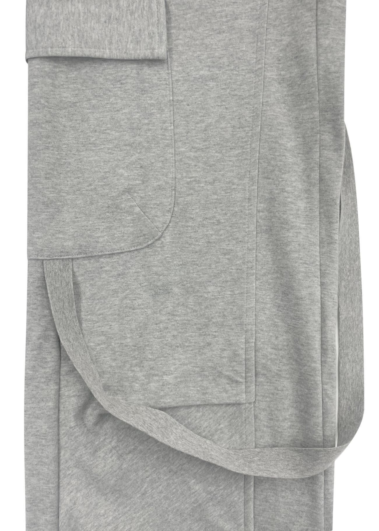 BOHEMIAN SEOUL] STRAP CARGO SWEATPANTS, MELANGE GRAY 正規品 韓国