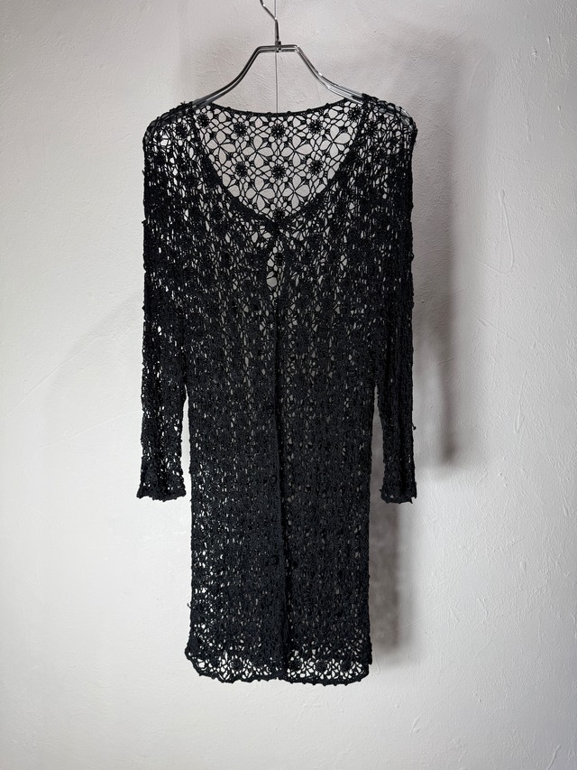 90’s Crochet Long Cardigan