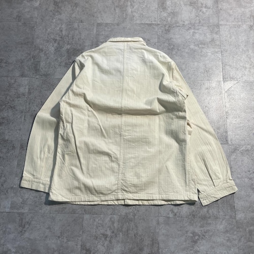 50s Au MOLINEL 刺繍タグ コットンツイル Vポケット フレンチワークジャケット 詳細写真13