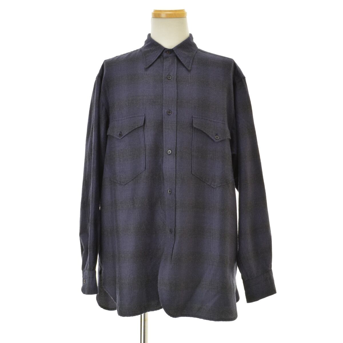 21AW COMOLI コモリWOOL WORK SHIRTサイズ2トップス