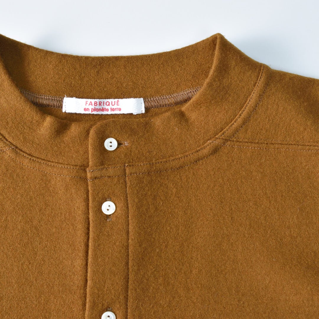 Fabrique en planete terre ファブリケアンプラネテール ウールカットメルトンカーディガン・ブラス【送料無料】