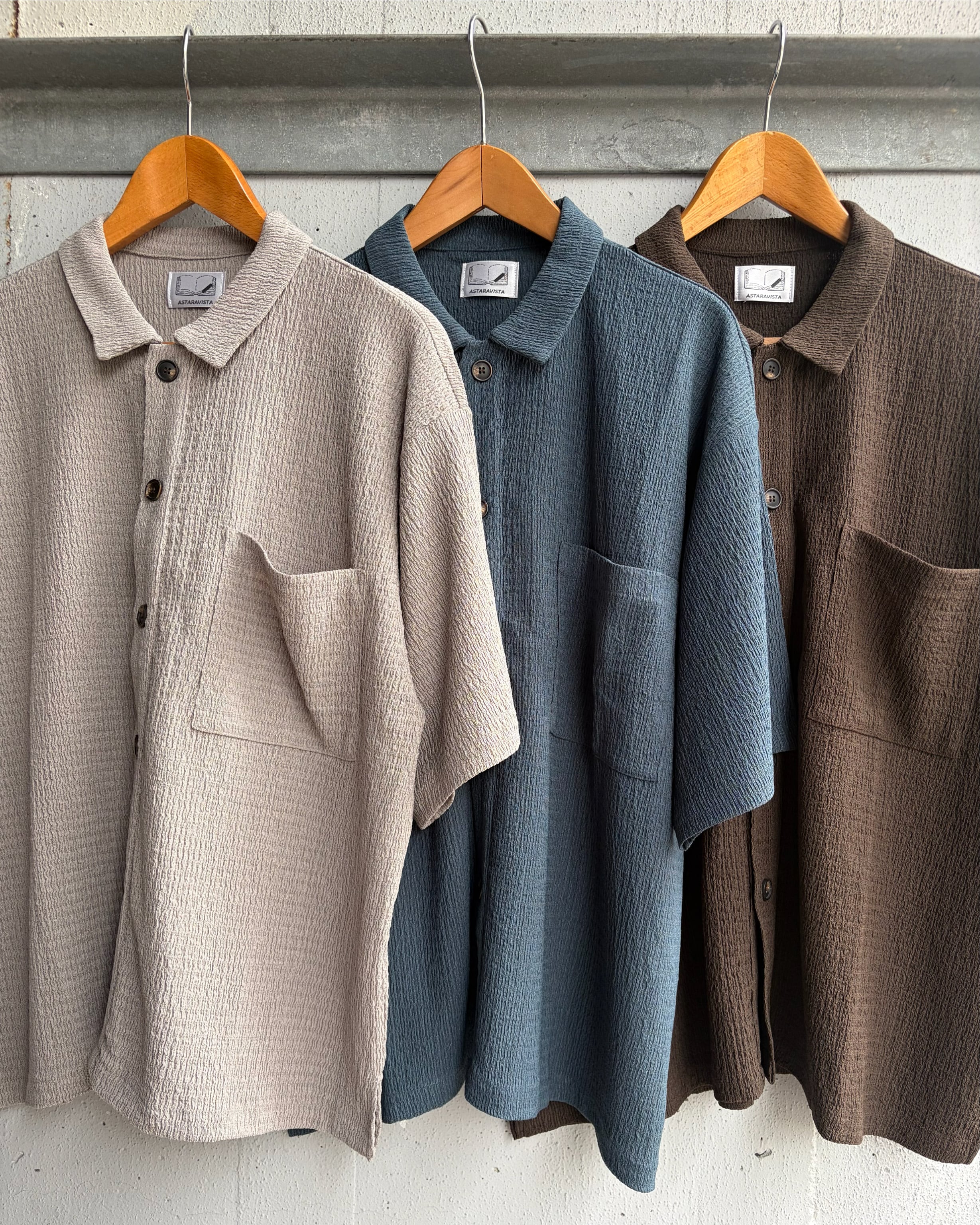 NICENESS / CASTELINO LOW SLOPE SHIRT - HAND CUT LATTICE FABRIC