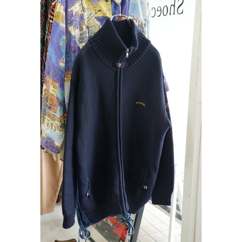 PAUL & SHARK　ドライバーズニットジャケット ネイビー（サイズ表記なし・実寸L相当）｜NA406