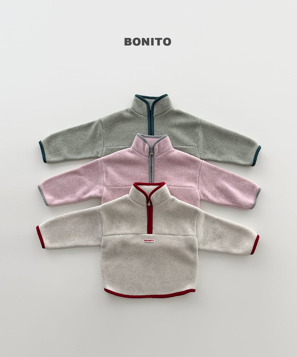 candy color block half-zip【BONITO】※12月中旬発送予定