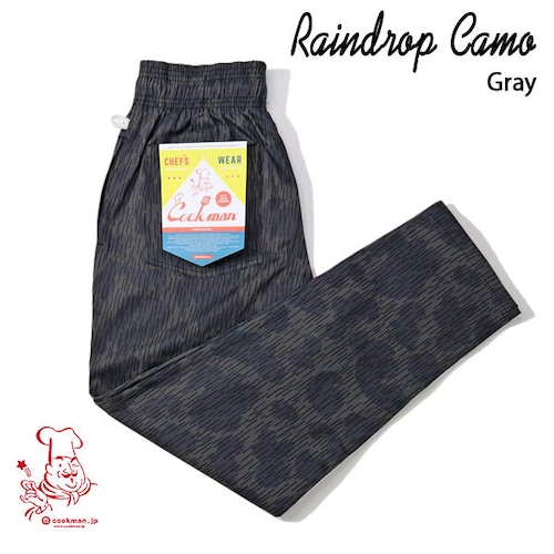 Chef pants Raindrop Camo Gray シェフパンツ レインドロップ カモ グレー UNISEX 男女兼用 Cookman クックマン イージーパンツ アメリカ