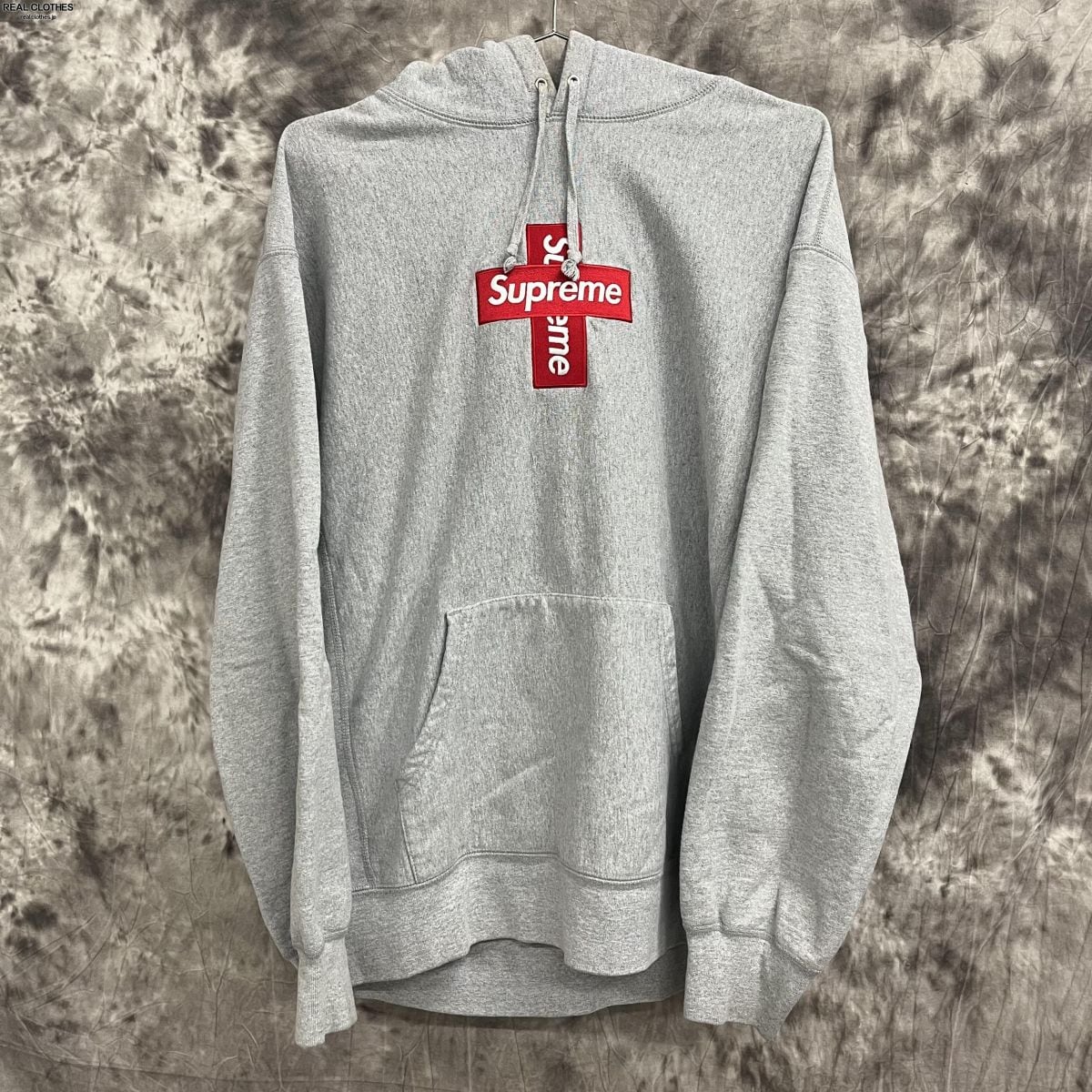 トップスSUPREME シュプリーム 20AW Cross Box Logo Hooded Sweatshirt クロスボックスロゴ スウェットパーカー グレー Size M