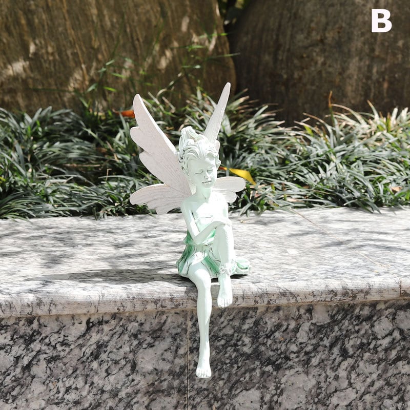 ガーデンオーナメント 妖精 2種 ガーデニング 置物 オーナメント