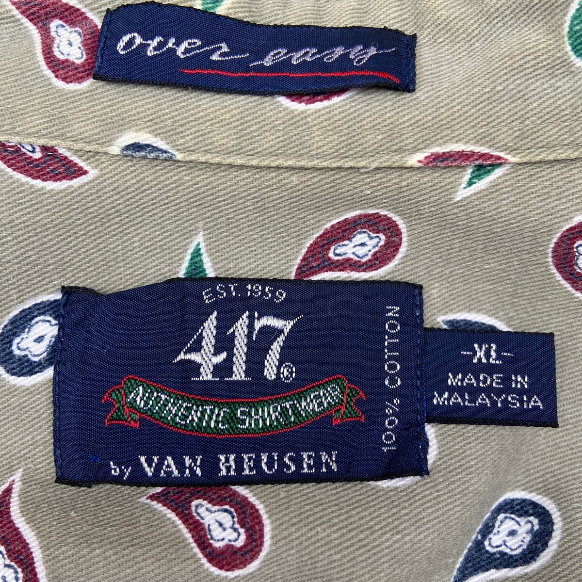 417 bｙVAN HEUSEN 総柄 ペイズリー柄 長袖シャツ メンズXL 古着 グレー【長袖シャツ】【3anniv】【CS2312-AL2】 |  cave 古着屋【公式】古着通販サイト