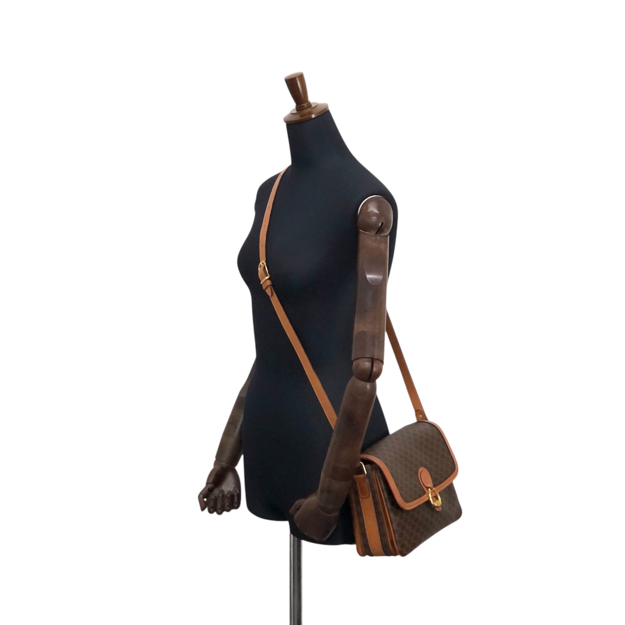 CELINE セリーヌ ショルダーバッグ ブラウン ホースビット PVC vintage