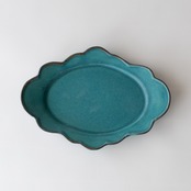 moku moku Oval Plate / Turquoise