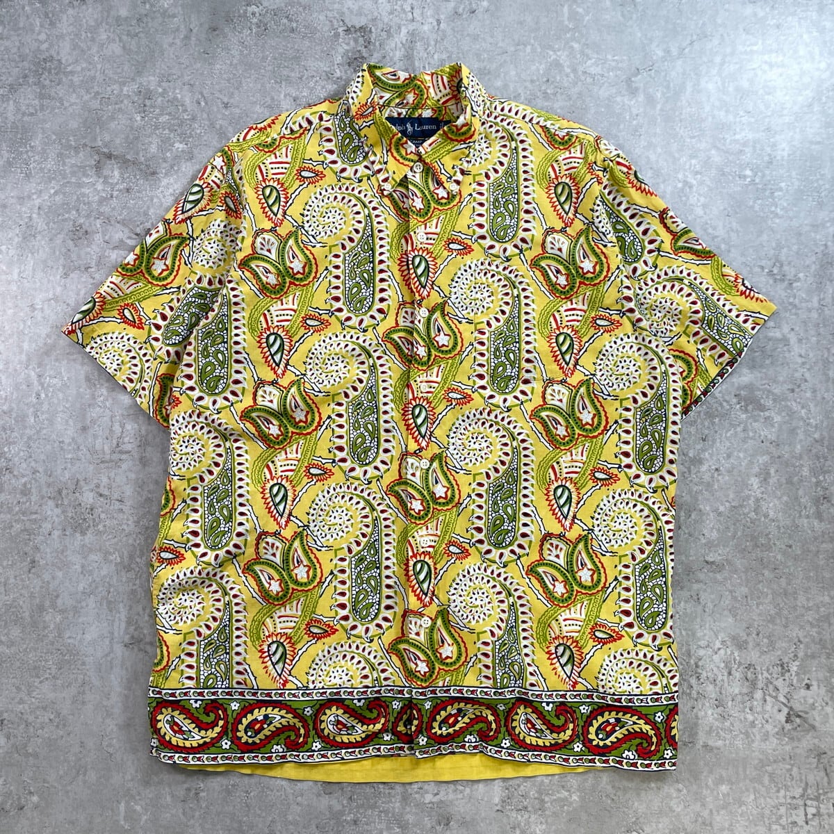 90年代 Ralph Lauren ラルフローレン BOB CAMP 総柄 ペイズリー柄