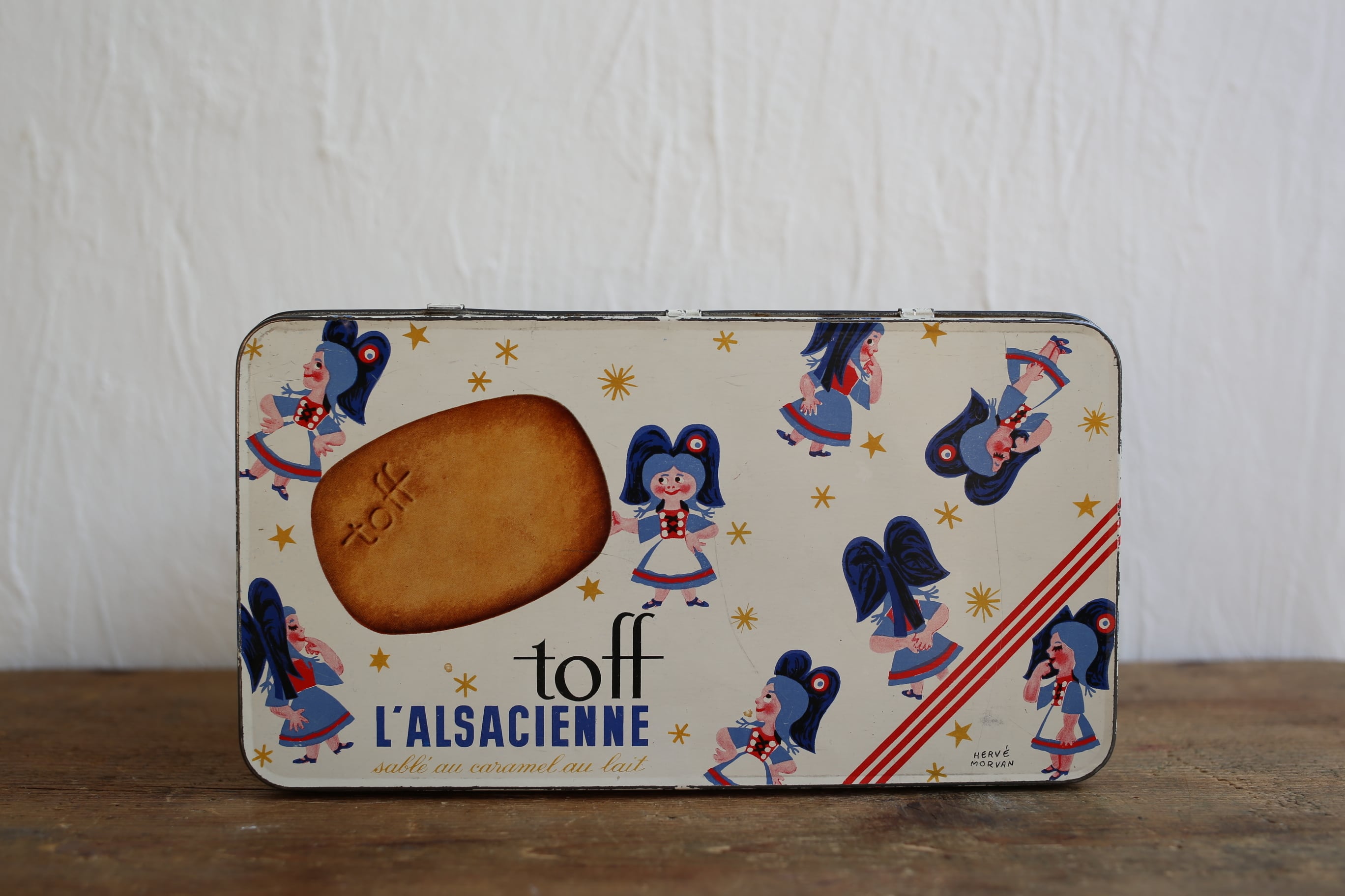 フランス アンティーク ヴィンテージ 缶 エルベ・モルバン L'ALSACIENNE toff