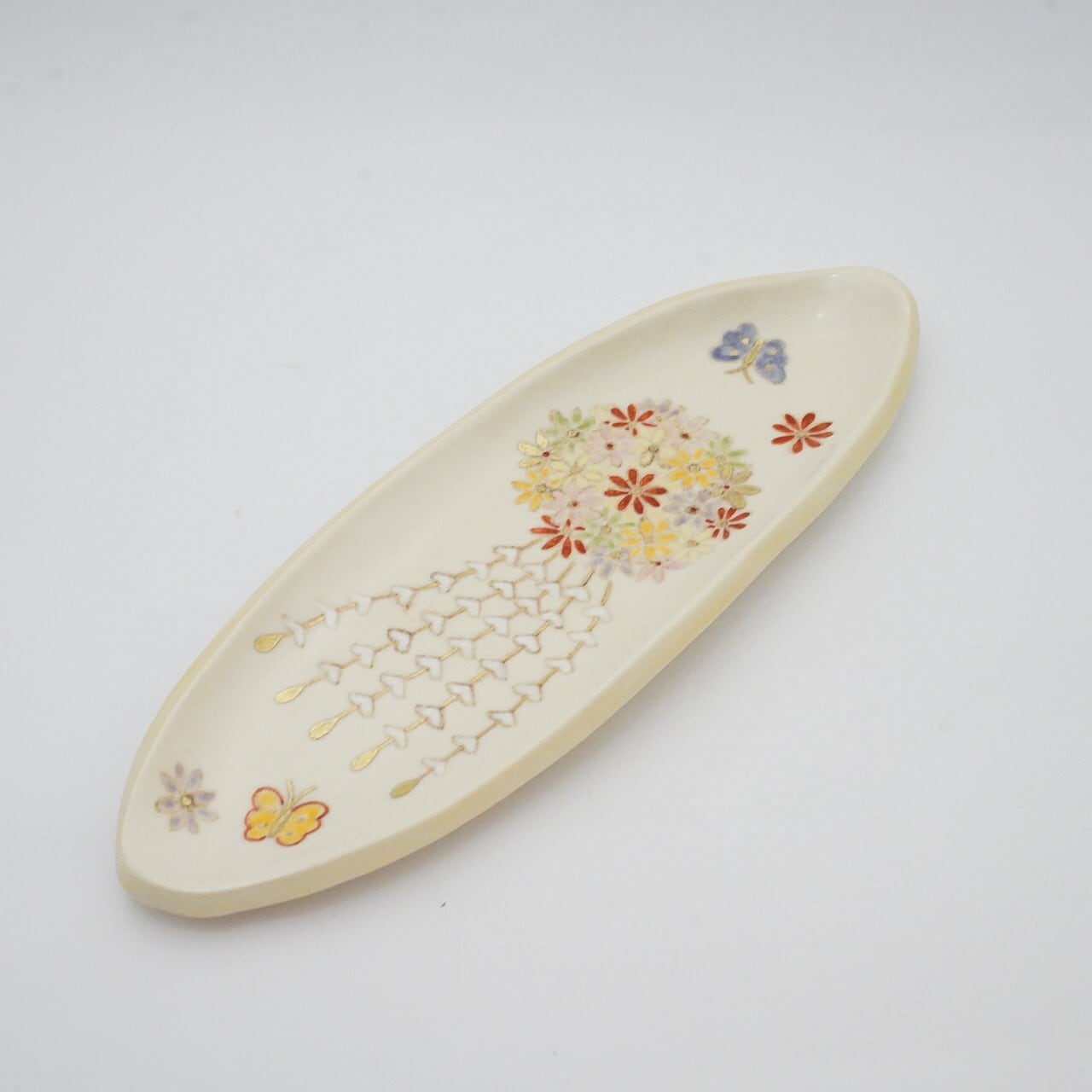 【友田 多紀】オーバル皿 花かんざし 53