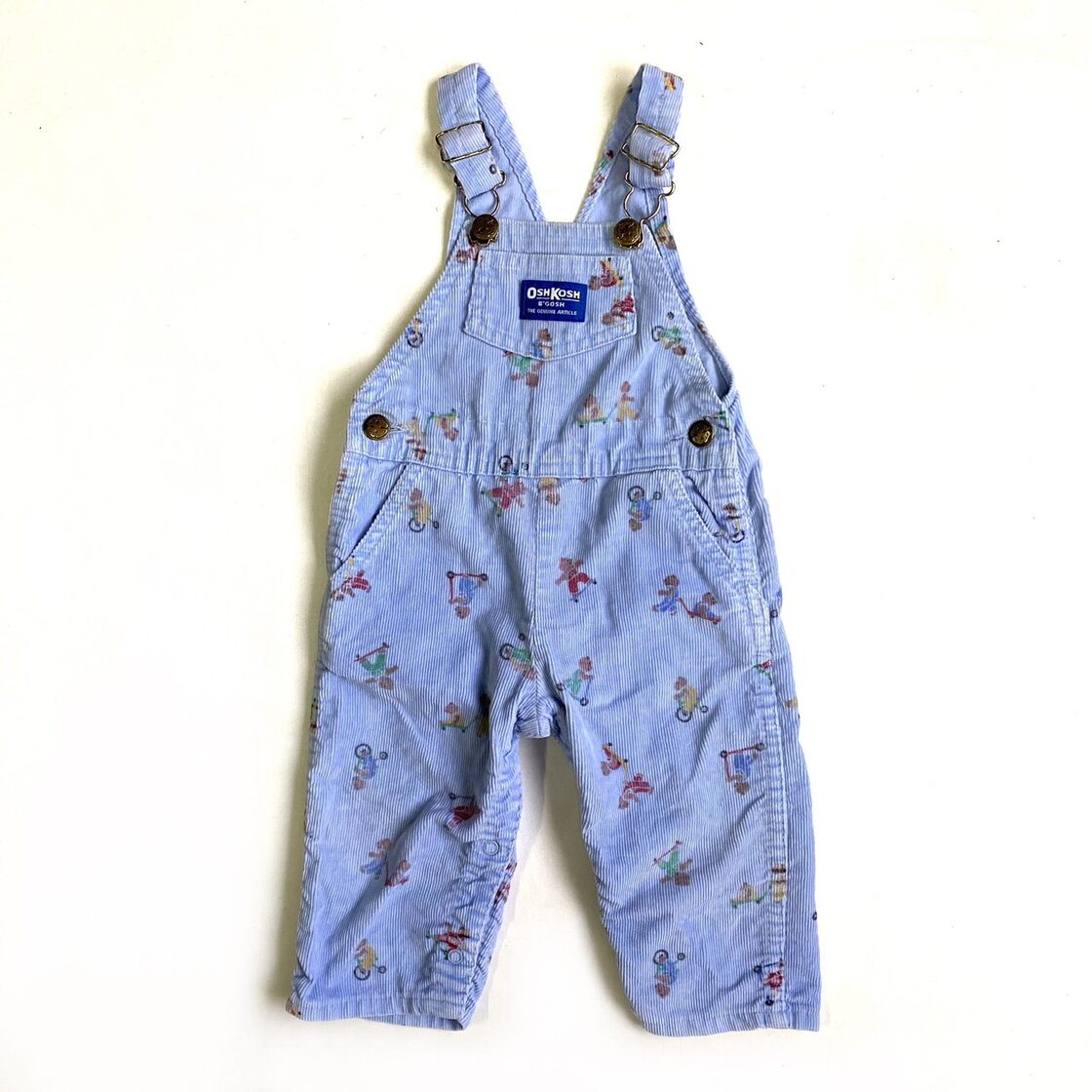 kids】70年代 ヴィンテージ USA製 オシュコシュ コーデュロイ くま柄 