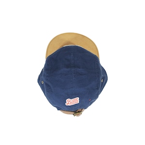 MOCO LOGO SUEDE PEAK 5 PANEL CAP [NAVY]