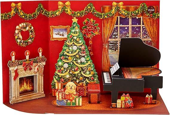 サンリオ クリスマスカード メロディ-カード 赤い部屋とピアノ サンリオ クリスマスカード メロディ-カード 赤い部屋とピアノ
