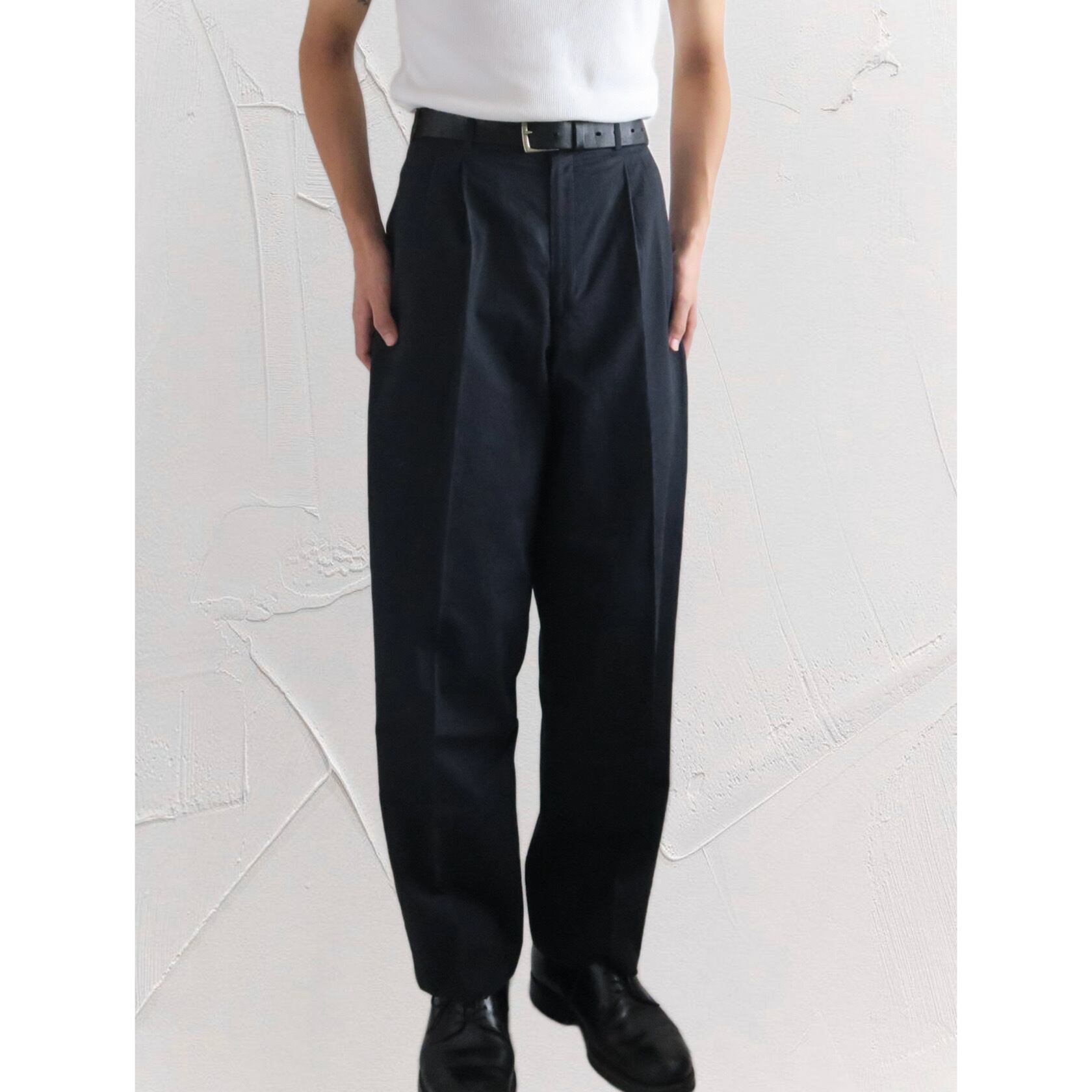 1980s COMME des GARCONS HOMME Cotton 2Tuck Slacks | HeritageStore