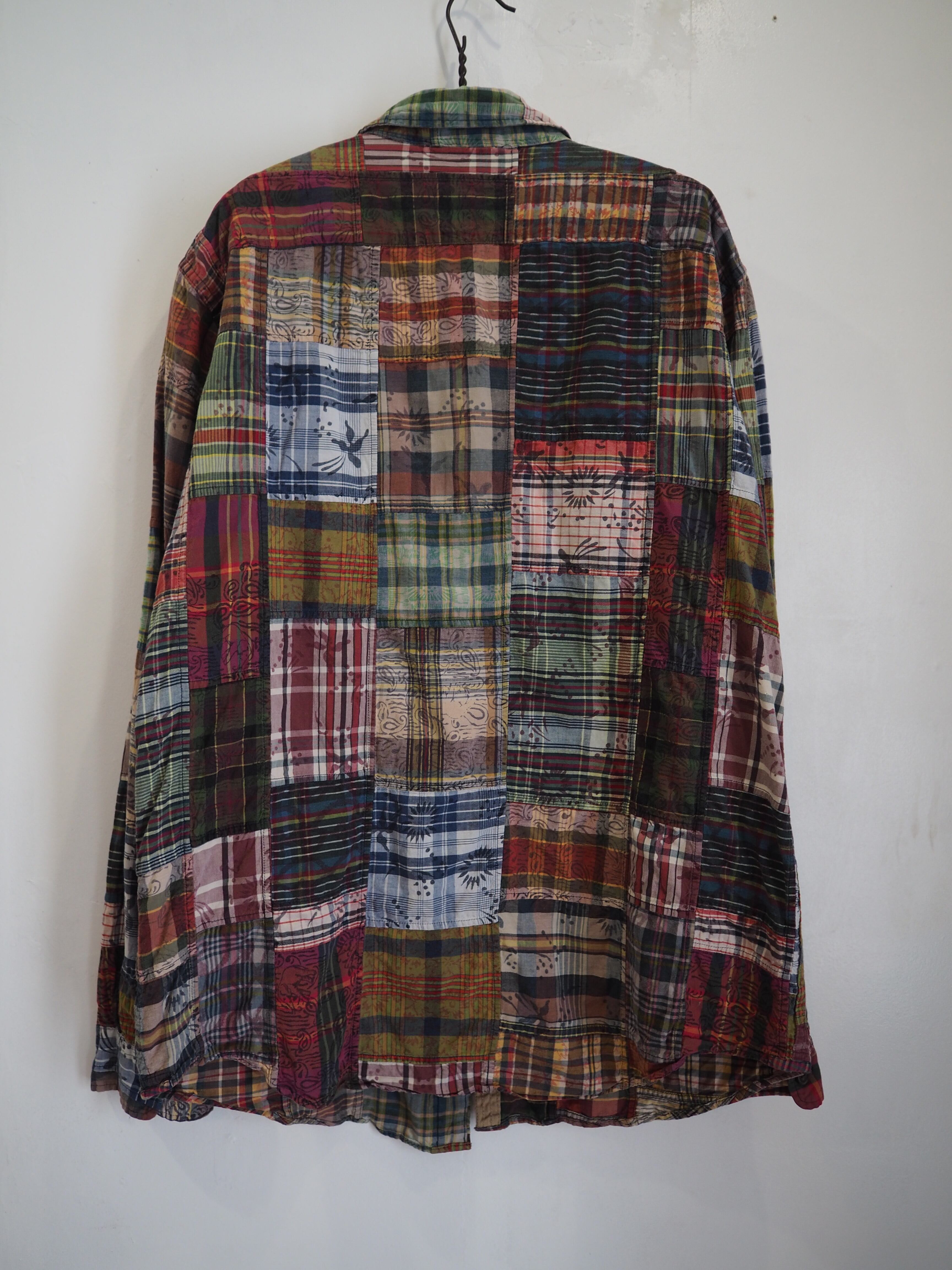 1990's Made in INDIA Ralph Lauren Patchwork Cotton Shirt | FESTINA
