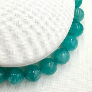 (00562)(選べる内径)ロシア産アマゾナイト【7-7.5mm】 Amazonite 　天河石　ラウンドボール　 ブレスレット　天然石　パワーストーン