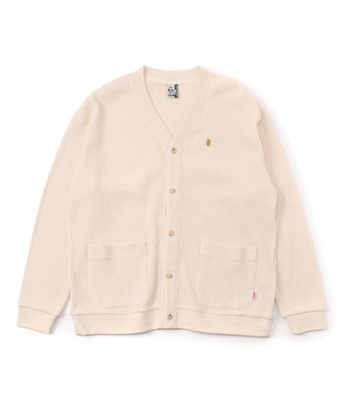 CHUMS (チャムス) Waffle Cardigan (ワッフルカーディガン) ホワイト CH01-2070 サーマル 長袖