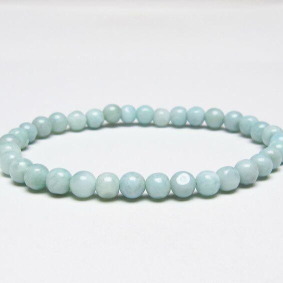 ラリマー ブレスレット 5mm メール便可 一点物 111-50854