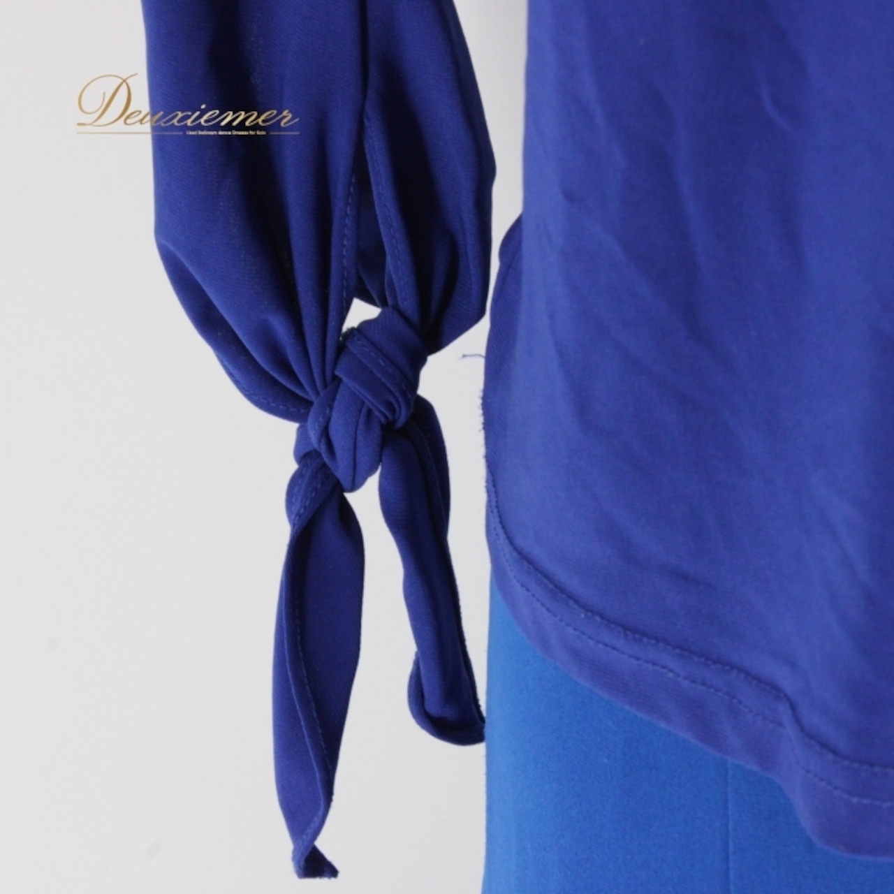 社交ダンス 衣装 スタンダード 上下セット ツーピース レッスンウェア パーティ衣装 レース 青 Create-Sun クリエイトサン ブルー系 上下セット ダンスウェア スカート トップス レディース ポリエステル ロイヤルブルー ストレッチ パーティー用 発表会 レッスン 生地 薄手 おしゃれ かわいい 使いやすい