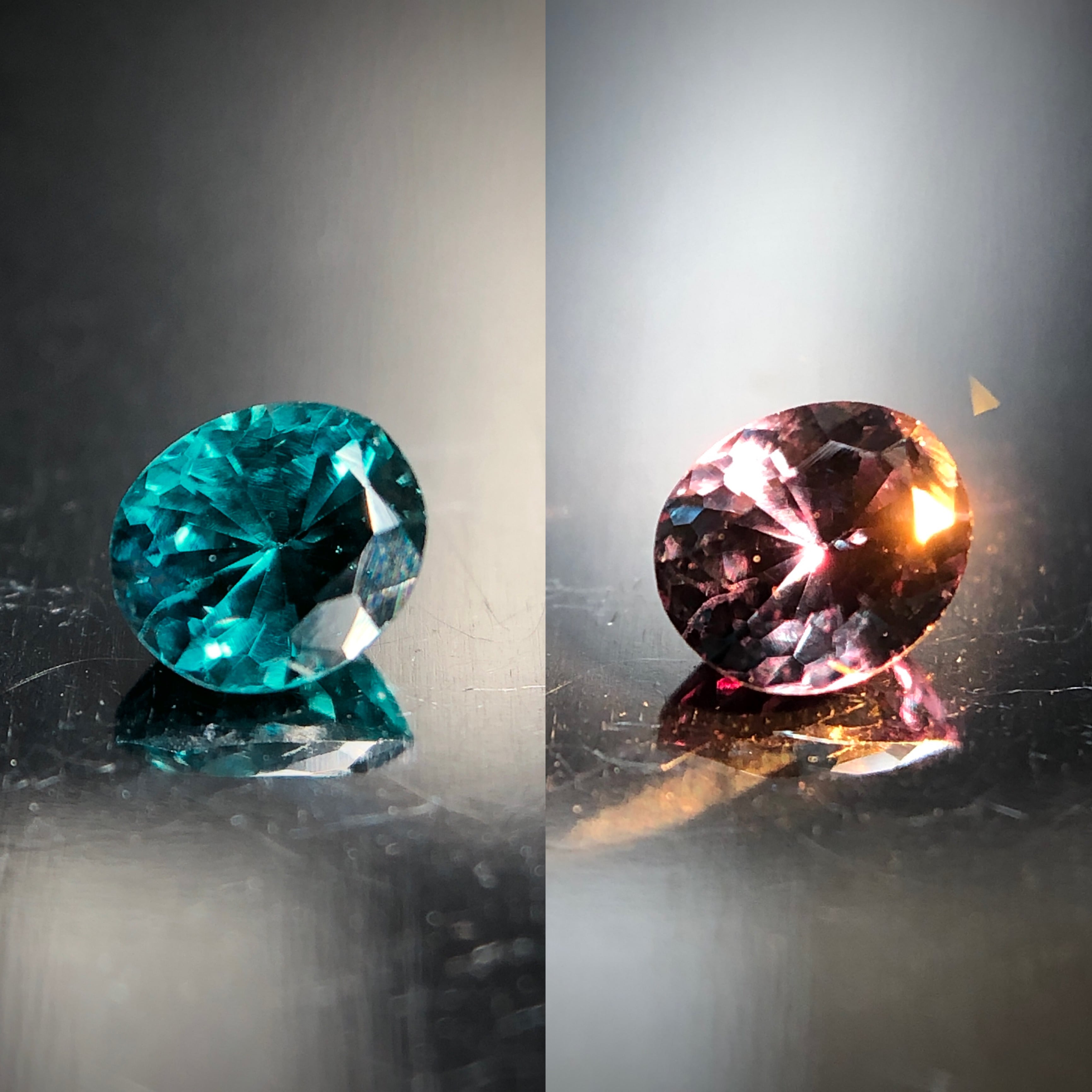 唯一無二の蒼色 0.20ct 天然 ベキリーブルー ガーネット(カラーチェンジガーネット)