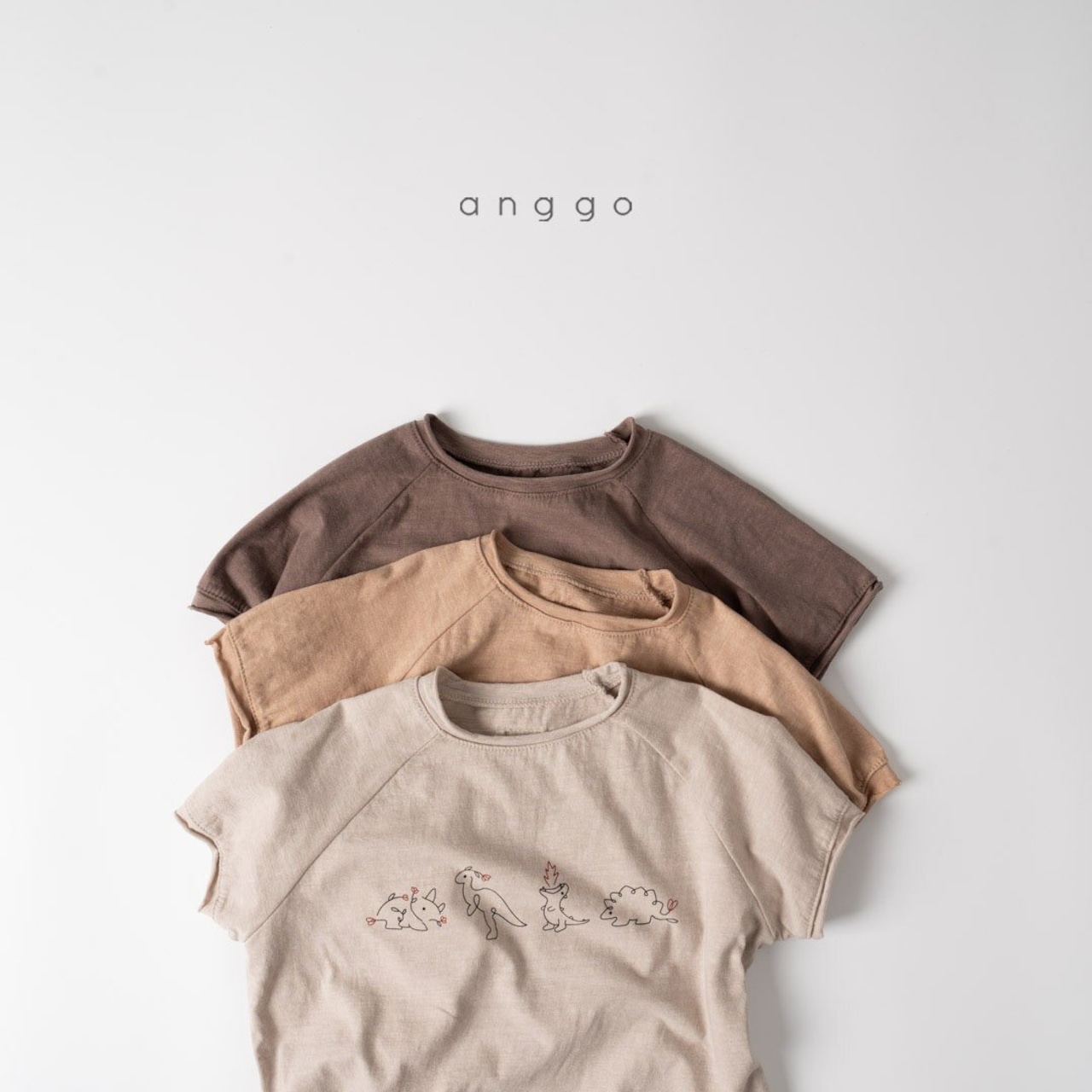 【anggo】だいなそーTシャツ 80〜120cm ブラウン 230509 - 8