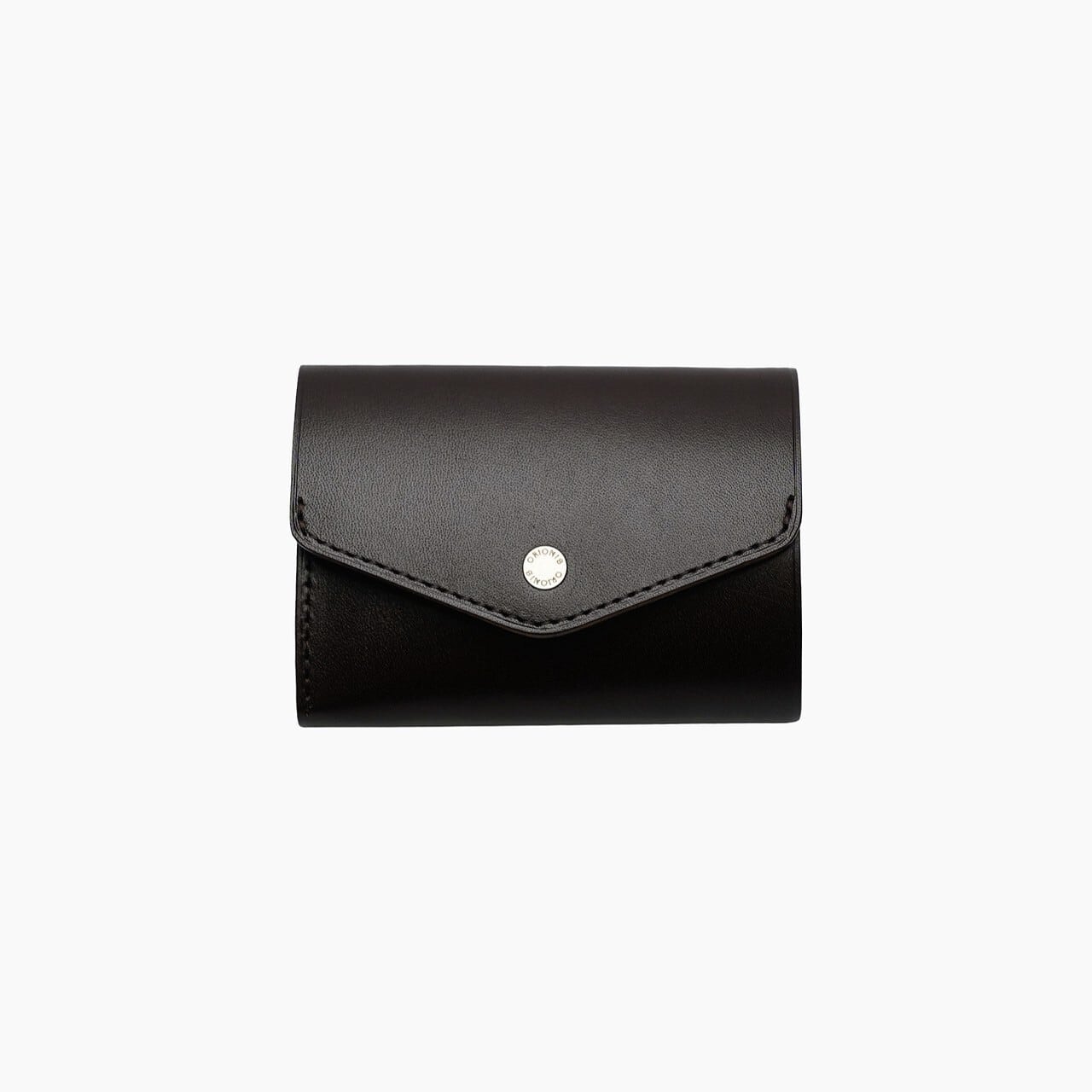 ORIONIS ブラックミニ財布(Compact Trifold Wallet) Compact Trifold Wallet Button | ORIONIS