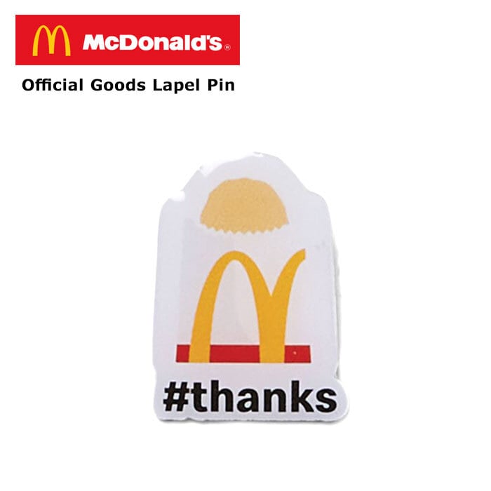 即納】 マクドナルド ピンバッジ #thanks オフィシャルグッズ 公式 z