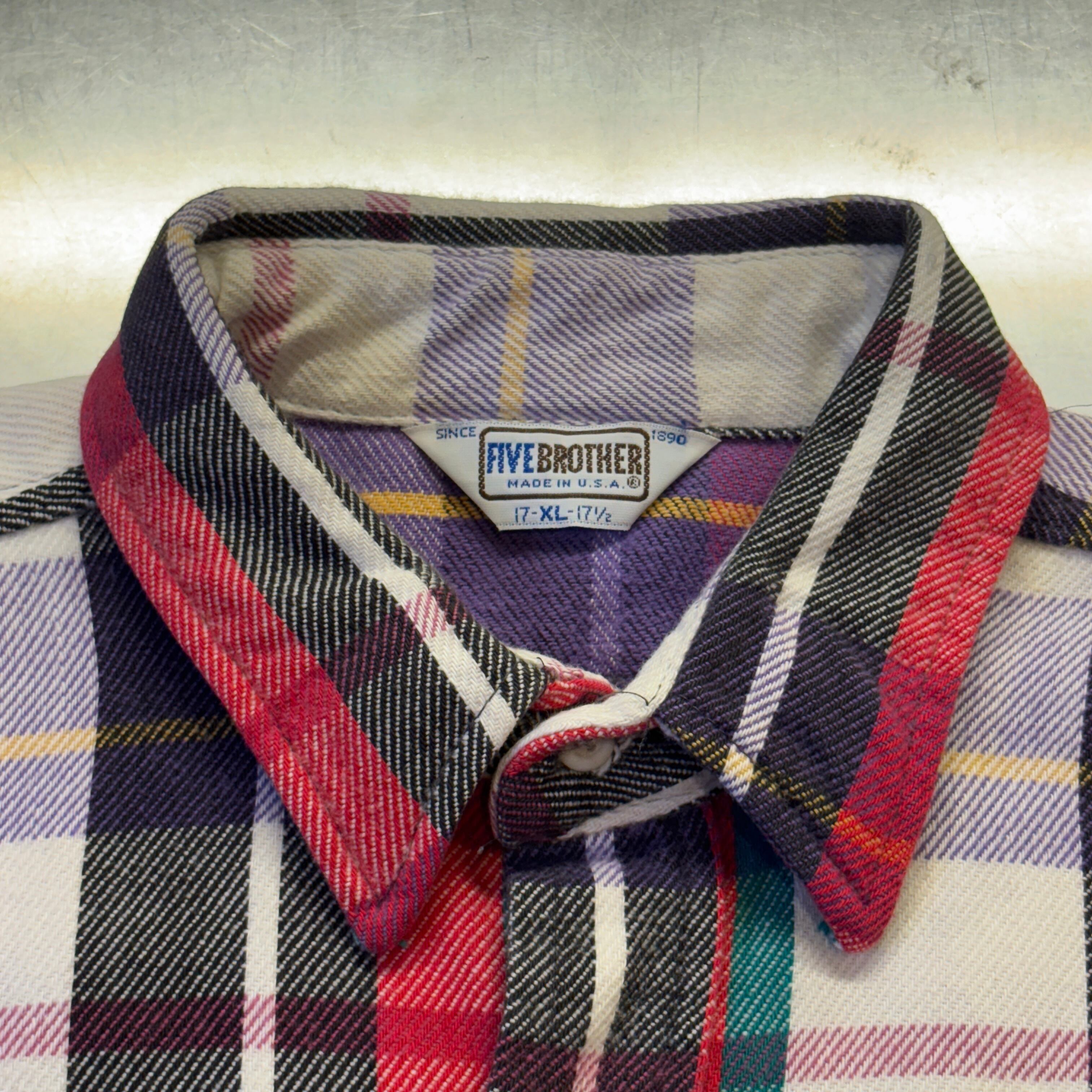 1980s FIVE BROTHER FLANNEL SHIRT | safarionline