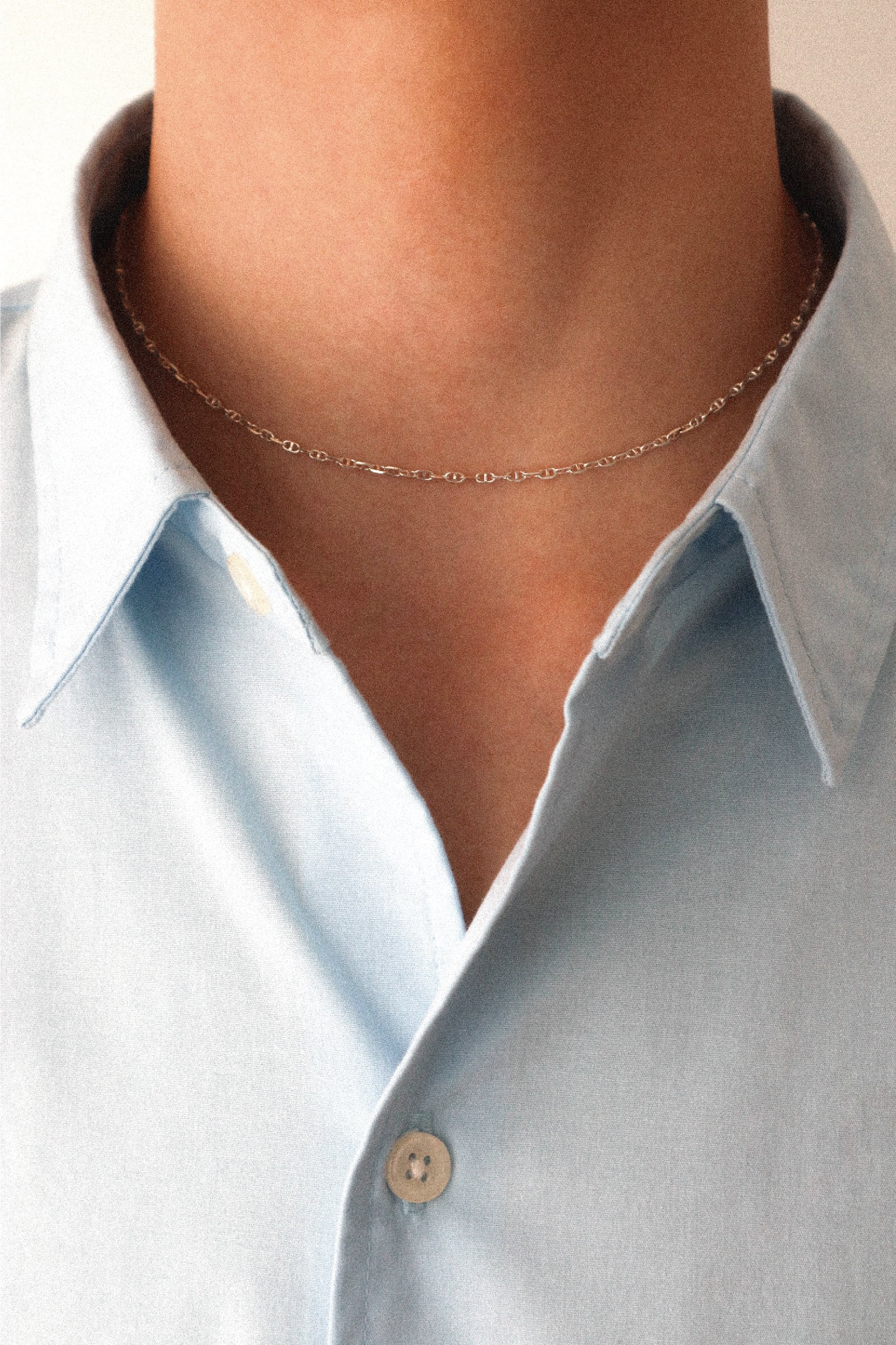 SILVER925 約40g Silver925 Anchor Short Necklace “Aube Link” | naute