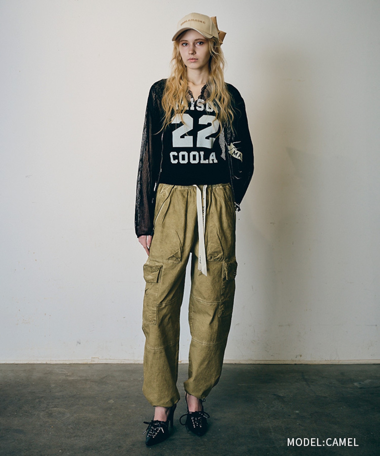 【直営限定ITEM】COOLAロゴヴィンテージワークパンツ (CAMEL) CQ-48052H