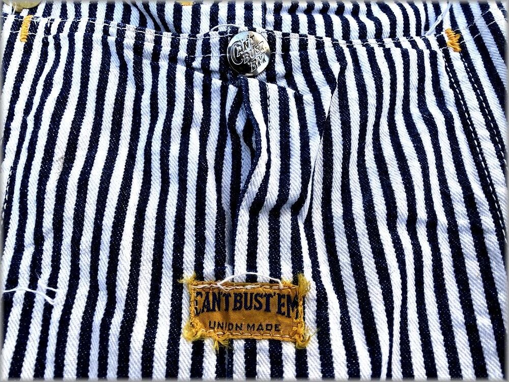 50's CAN'T BUST'EM ヒッコリー オーバーオール 古着 WORK WEAR