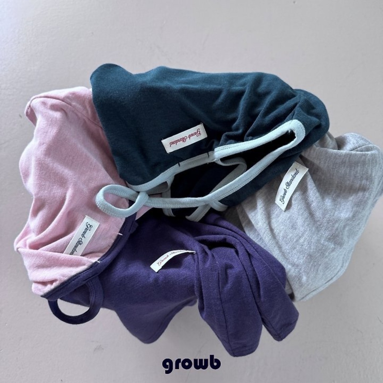 韓国子供服 / growb / ラベル Tシャツ / 秋服 *XS~JM*